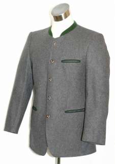 GRAY LODEN WOOL Military German Hunting SUIT Jacket M  