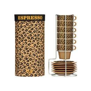 Espresso Tassen Turm Leopard von bud  Küche & Haushalt