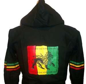 Rasta Reggae Lion of Judah Hoodie Jacket Afrika Jacke  