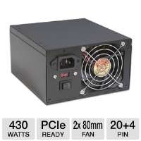 Thermaltake PurePower 430 Watt Power Supply   ATX, Dual 80mm Fan, 20 