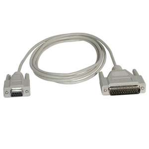 Cables To Go 6 Foot Null Modem Cable with DB25/Male DB9/Female 