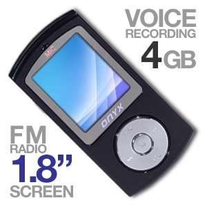 Mach Speed Onyx 4GB Portable Media Player   /MP4, FM Tuner, Voice 