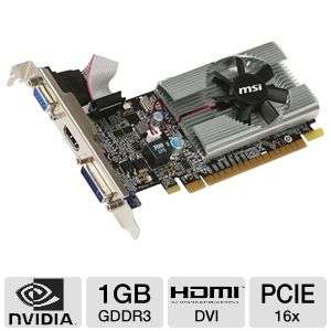 MSI N210 MD1G/D3 GeForce 210 Video Card   1GB, GDDR3, PCI Express 2.0 