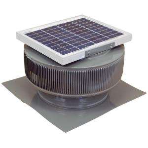   Ventilation Aura 174 CFM Weatherwood Solar Powered Roof Exhaust Fan