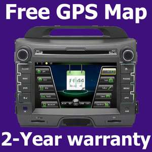 Dual Zone RDS Radio Car GPS Navigation DVD Player For KIA Sportage 