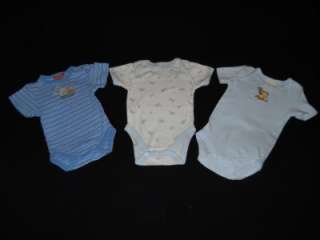 USED BABY BOY NEWBORN 0 3 MONTHS CLOTHES LOT CARTERS SNUGABYE CLASSIC 