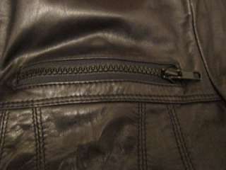 Vtg Wilsons Mens Soft Leather Bomber Cool Mod Fleece Lined Jacket Coat 