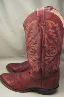 Justin Brown Leather 8 D Mens Western Boots  