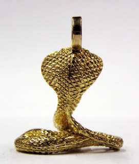 14 kt yellow gold COBRA Jewelry Pendant   Charm  