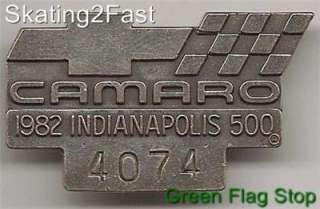 1982 Indianapolis 500 Silver Pit Badge Gordon Johncock  
