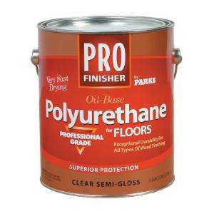 Parks Pro Finisher 1 Gallon Clear Semi Gloss Polyurethanes (4 Pack 