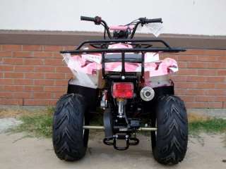 Pretty Pink Camo Quad Utility 110cc ATV Full Automatic with Rack Free 