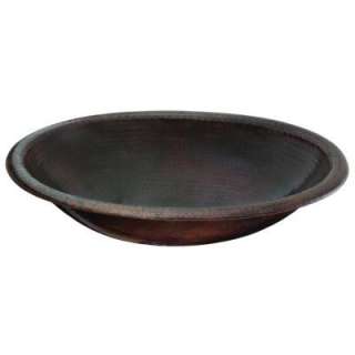 Undercounter or Drop In Handmade Oval Solid Copper Sink in Hammered 