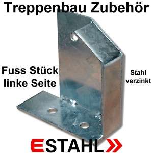 Fuss Stück, Stahltreppe, Treppenbau, Treppenwange  