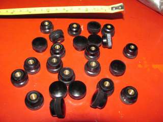 25 Plastic knurled knob 10 32 brass thread insert, ¾” diameter ½ 