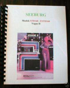 Seeburg Model STD160 ESTD160 Vouge II Jukebox Manual  