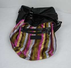 TIGNANELLO DESIGNER PURSE Black Leather Shoulder Hobo Bag M Medium G 