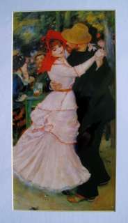 Pierre Auguste Renoir DANCE AT BOUGIVAL Matted Art Lithograph  