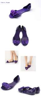 ★ New Womens Open Toe Mary Janes Flats Jelly Shoes 