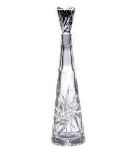 Cut Crystal wine decanter bottle Pinwheel pattern  