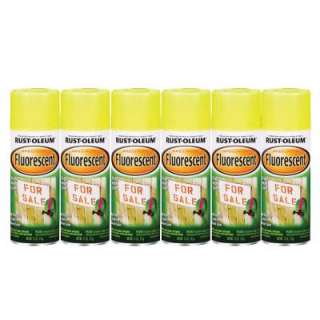 Rust Oleum Specialty 11 oz. Yellow Fluorescent Spray Paint (6 Pack 