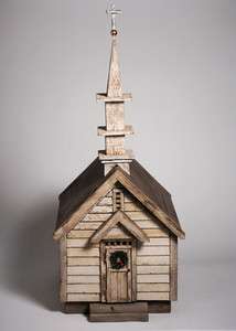 0788_Country Church   Miniature Architectural Wood Folk Art Structure