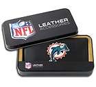 Miami Dolphins Embroidered Leather Checkbook Cover NFL Football
