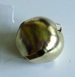 BIG Jingle Bell 35mm Gold colored Christmas Craft (C1)  