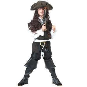   mit Gürtel, Stulpen, Hemd und Jacke, Kinder Kostüm Pirat Größe 140