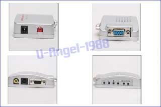 PC VGA to TV AV RCA Adapter Converter Video Switch Box  