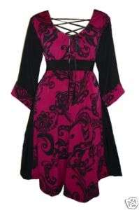 Rasberry and black plus size corset dress  