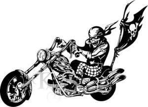 Bügelbild*Bügelbilder*Bike*Skull*Motorrad HC 6 S   XXL  