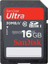 Sandisk 16GB Ultra SDHC UHS I Card 30MB/s (Class 10) 619659076290 