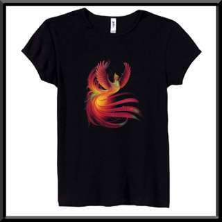 Ancient Phoenix Flaming Bird Mythical Fantasy WOMENS SHIRTS S,M,L,XL 