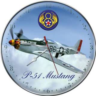 51 mustang old crow 8th aaf wall clock this large 14 collector wall