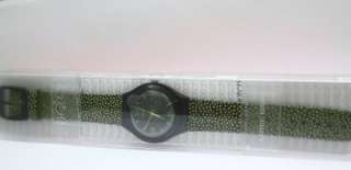 New Swatch Irony Yellow Drops Leather Band Date Watch YGB4004  