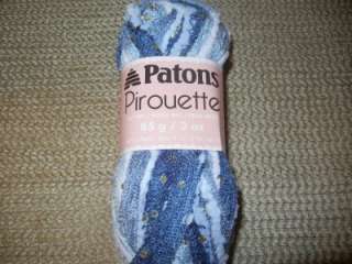 Patons Pirouette Sparkle Ruffle Yarn 3 oz Skein Twilight Sparkle 