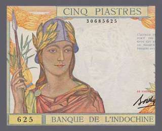 PIASTRES Banknote FRENCH INDOCHINA 1936   TEMPLE   AU  