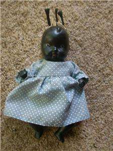 Vintage black Americana jointed bisque baby doll  