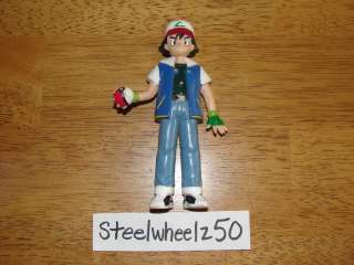 Pokemon Trainer Ash Ketchum 4.5 PVC Action Figure 1998 Tomy Nintendo 