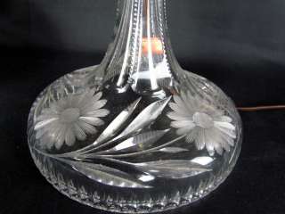   SUPERB* Antique Pairpoint Cut Glass Table Lamp with Butterflies  