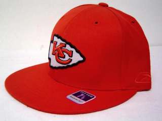 NFL Red Kansas City Chiefs Flatbill Fitted Cap Reebok  