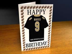 NEW ORLEANS SAINTS NFL BIRTHDAY CARD   PERSONALISE   
