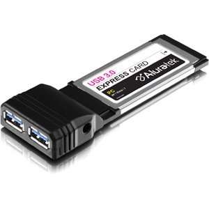  NEW Aluratek AUEC100F 2 port USB 3.0 Express Card Adapter 