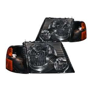 Anzo USA 111071 Ford Explorer Black With Amber Reflectors Headlight 