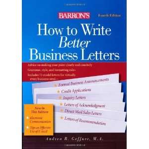  How to Write Better Business Letters (Barrons How to 