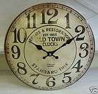   Retro Vintage Chic Cream Metal Dome Old Town Repairs Wall Clock 13
