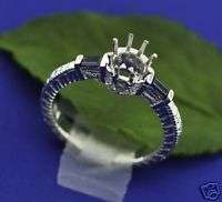31ct sapphire & DIAMOND RING setting SEMI MOUNT white  
