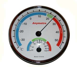 Termometro ed igrometro analogico in acciaio per uso interno ed 