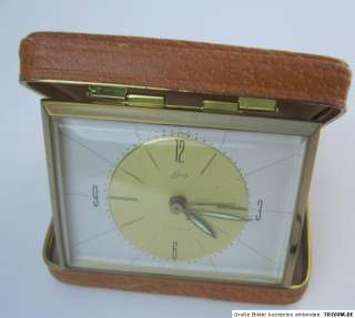 SCHATZ UHR 7 JEWELS Reisewecker Wecker Uhr Alarm Clock 60er Jahre 